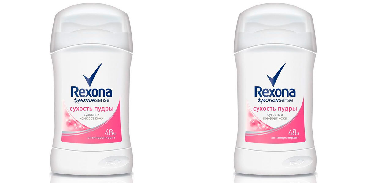 Дезодорант-антиперспирант стик Rexona Сухость пудры 40 мл 2 шт