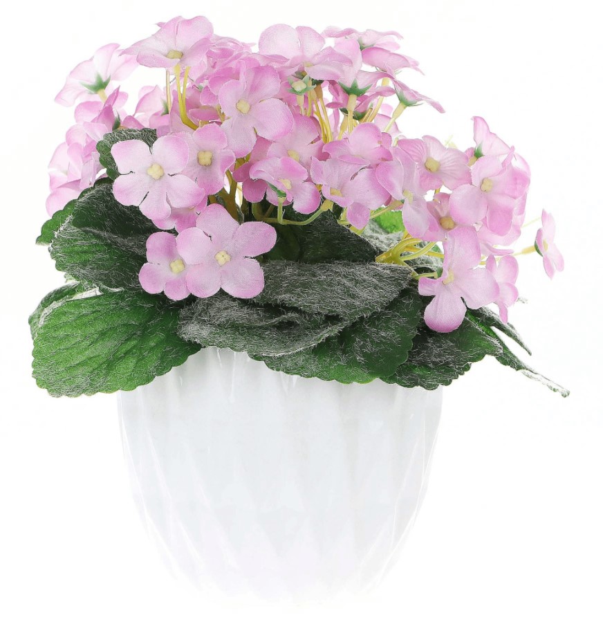 Искусственный цветок Конэко-О Фиалки розовые в кашпо