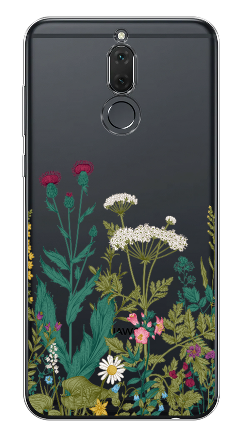 

Чехол на Huawei Nova 2i "Дикие полевые цветы", Зеленый;розовый;белый, 64150-2