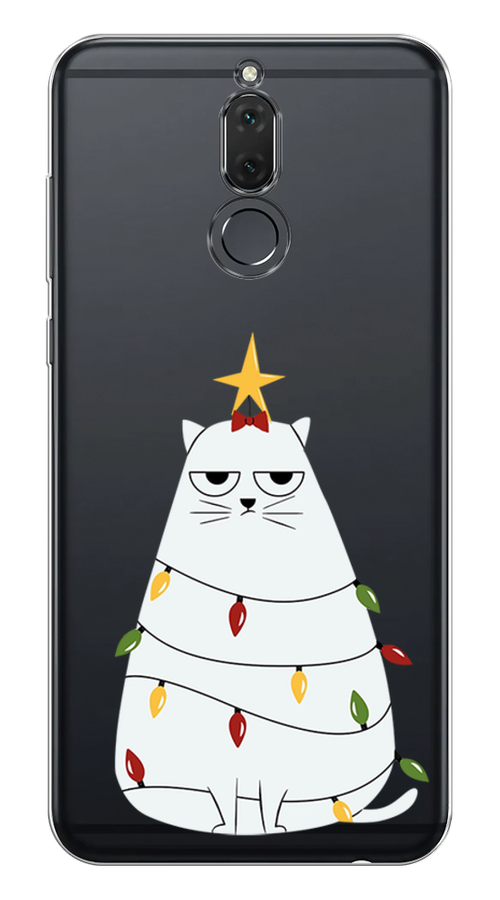 

Чехол на Huawei Nova 2i "Котик в гирлянде", Белый;красный;желтый, 64150-1