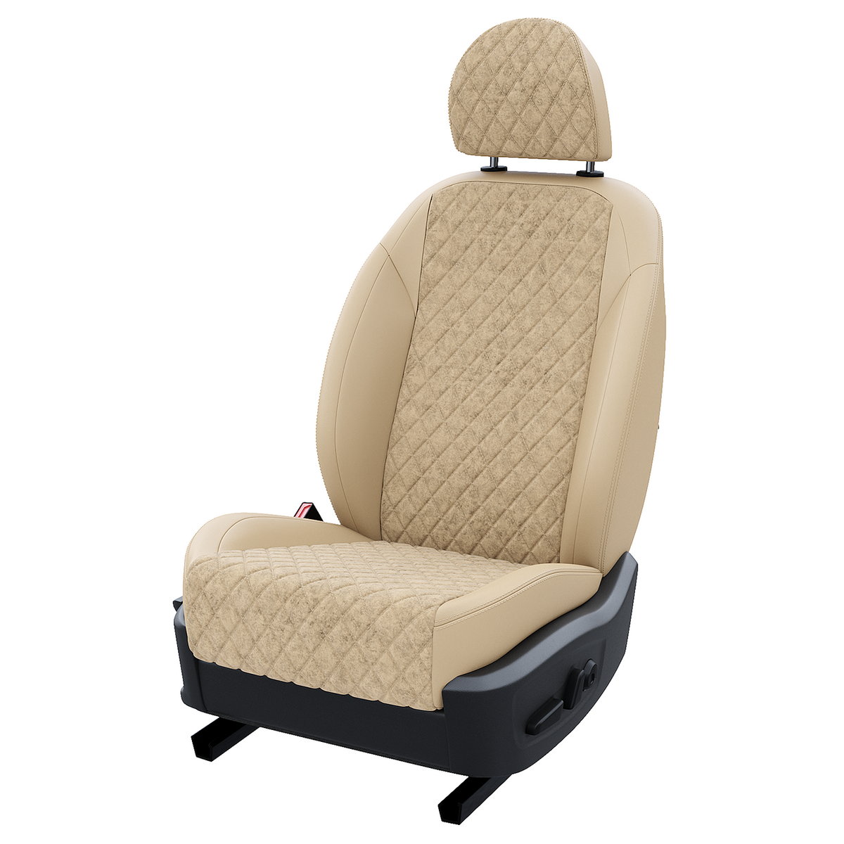 

Чехлы на сиденья АвтоЛето для Lada Ларгус 2012-2021 LA16592C282 Алькантара ромб Бежевый, LA1659