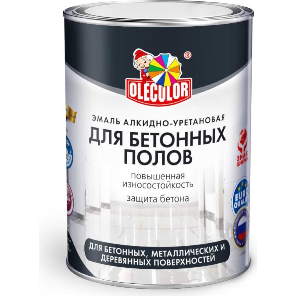 фото Алкидно-уретановая эмаль для бетонных полов olecolor 4300002255 nobrand