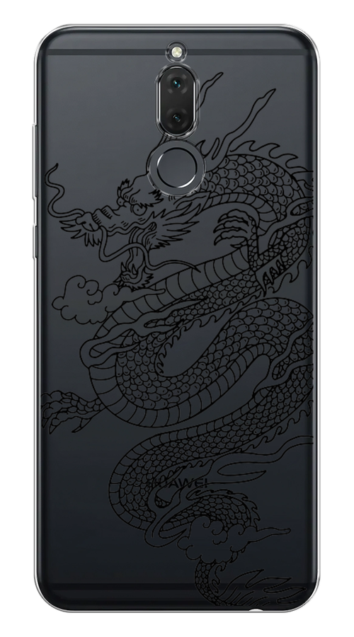

Чехол на Huawei Nova 2i "Большой китайский дракон", Черный;серый, 64150-1