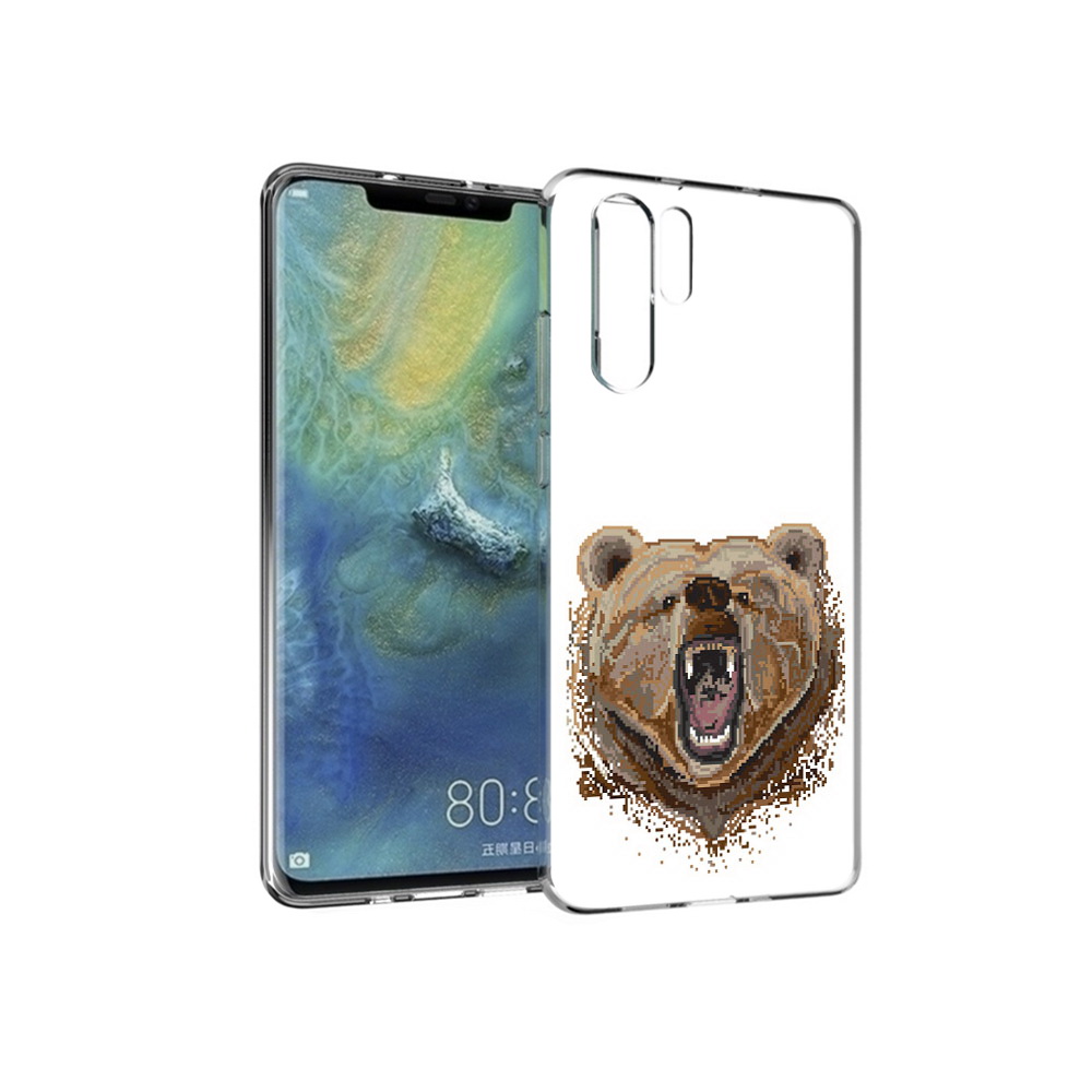 

Чехол MyPads Tocco для Huawei P30 Pro пиксельный медведь, Прозрачный, Tocco