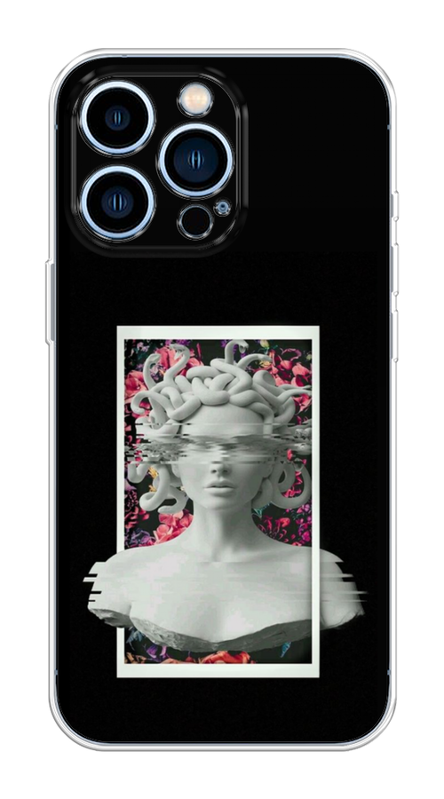 

Чехол на Apple iPhone 13 Pro "Web Punk Медуза Горгона", Черный;серый, 14350-6
