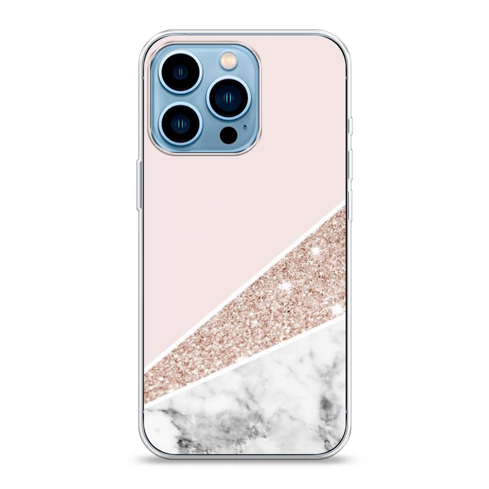 

Чехол для Apple iPhone 13 Pro "Блестящий розовый мрамор", 14350-3