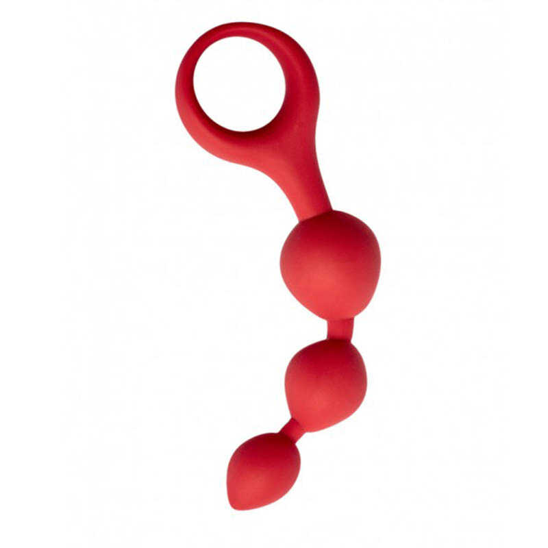 Бордовые анальные шарики Moons 13 см