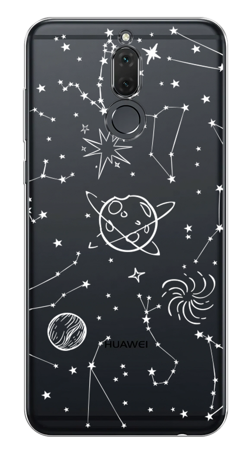 

Чехол на Huawei Nova 2i "Планеты в космосе", Белый, 64150-2