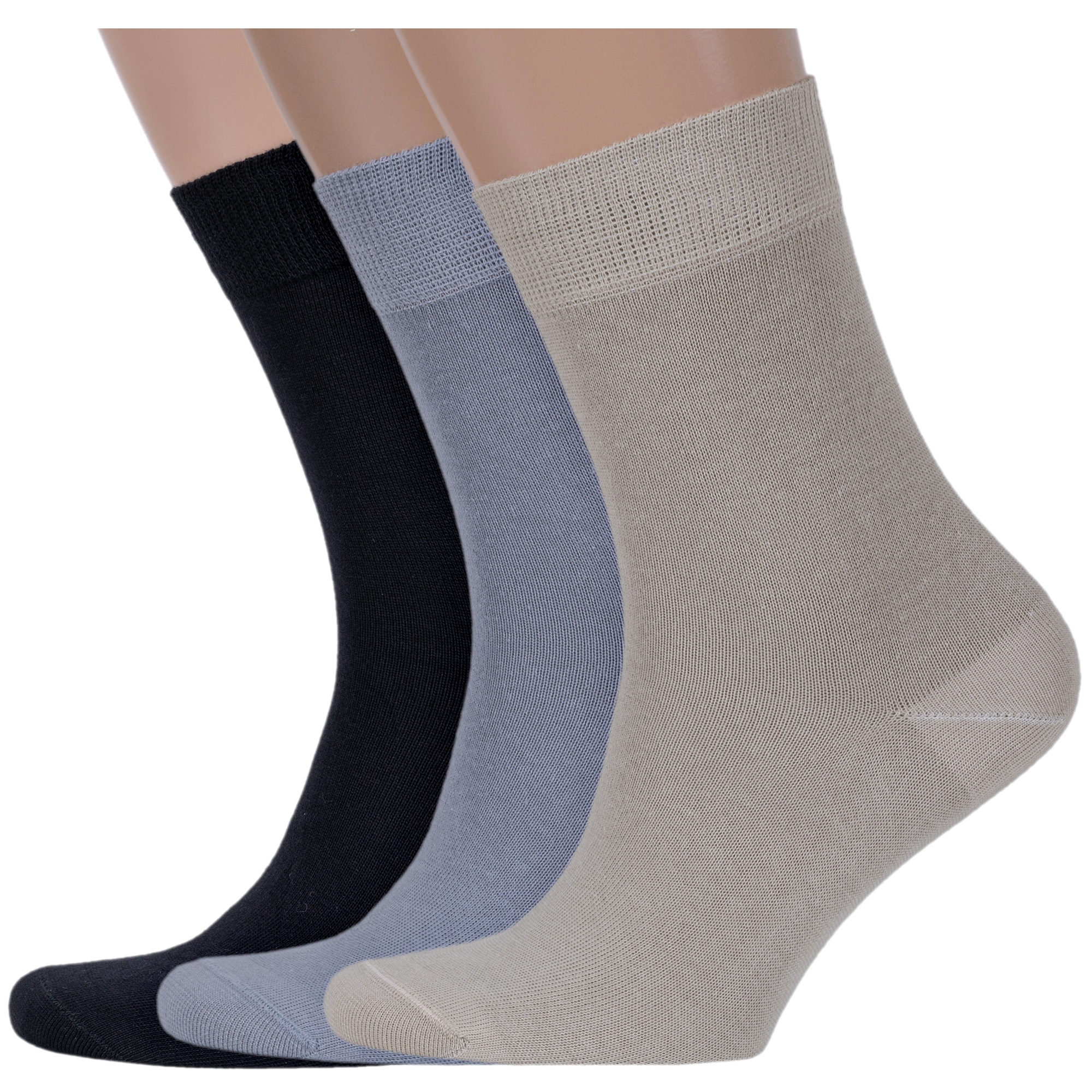 

Комплект носков мужских Брестский чулочный комбинат 3-15С2225 бежевых; серых; черных 25, 3-15С2225