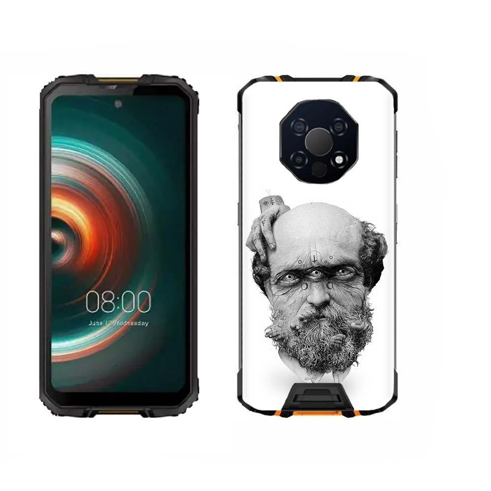 

Чехол MyPads Tocco для Oukitel WP13 страшный бородатый мужчина абстракция, Прозрачный, Tocco