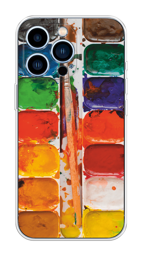 

Чехол на Apple iPhone 13 Pro "Акварель", Красный;желтый;синий, 14350-4