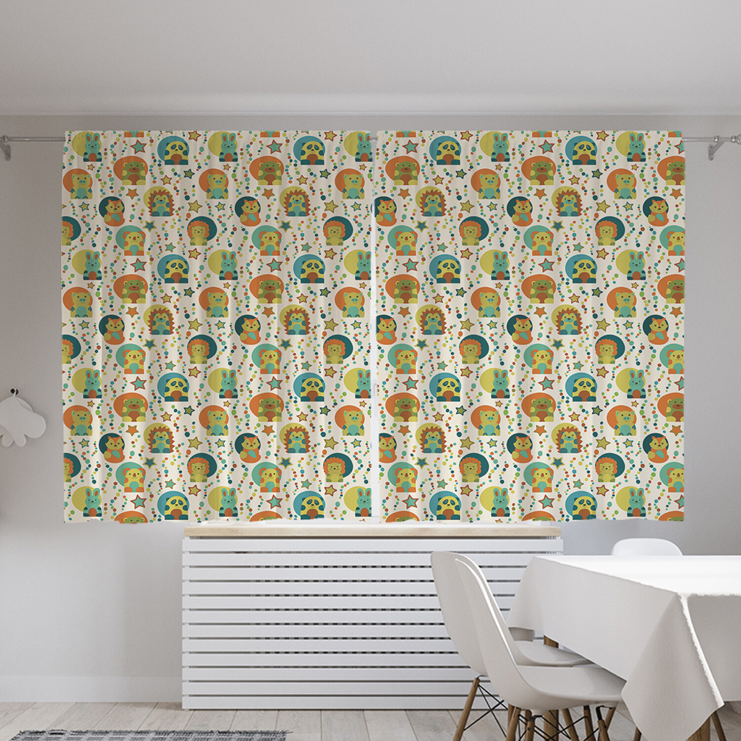 

Классические шторы JoyArty "Ёжик и лисичка", серия Oxford DeLux, 2 полотна 145x180 см, Ёжик и лисичка