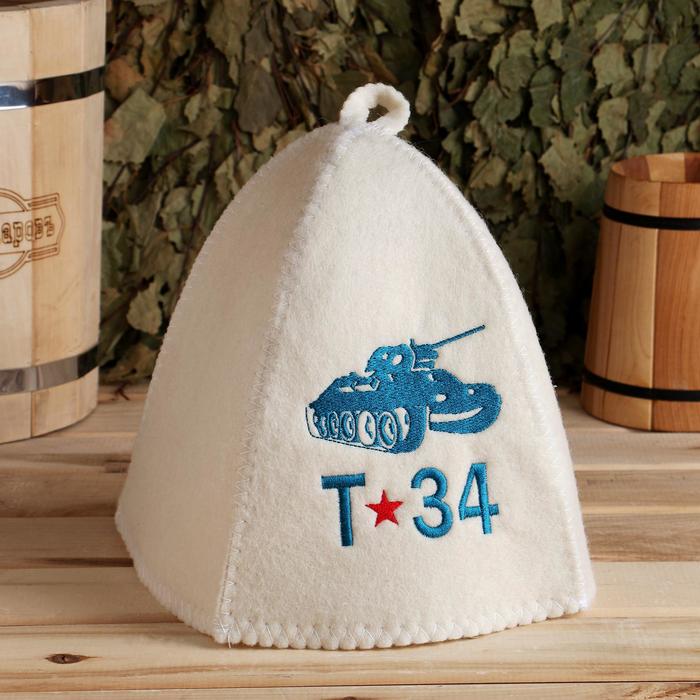 

Шапка для бани Т-34 войлок 4122940 onesize белый, Т-34