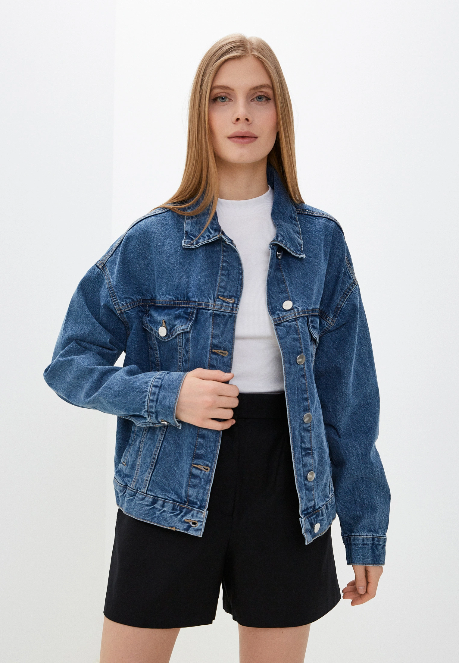 

Джинсовая куртка женская Befree 2321133604 синяя L/XL, 2321133604