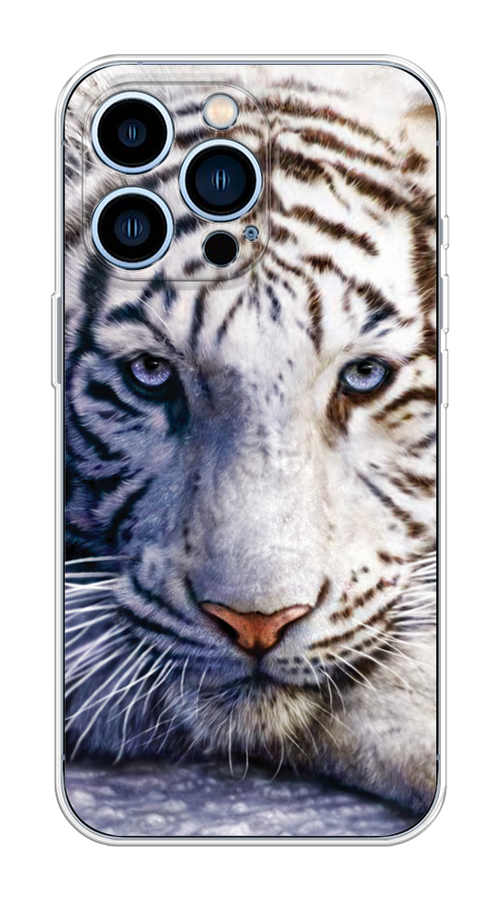 

Чехол на Apple iPhone 13 Pro "Бенгальский тигр", Коричневый;белый, 14350-1