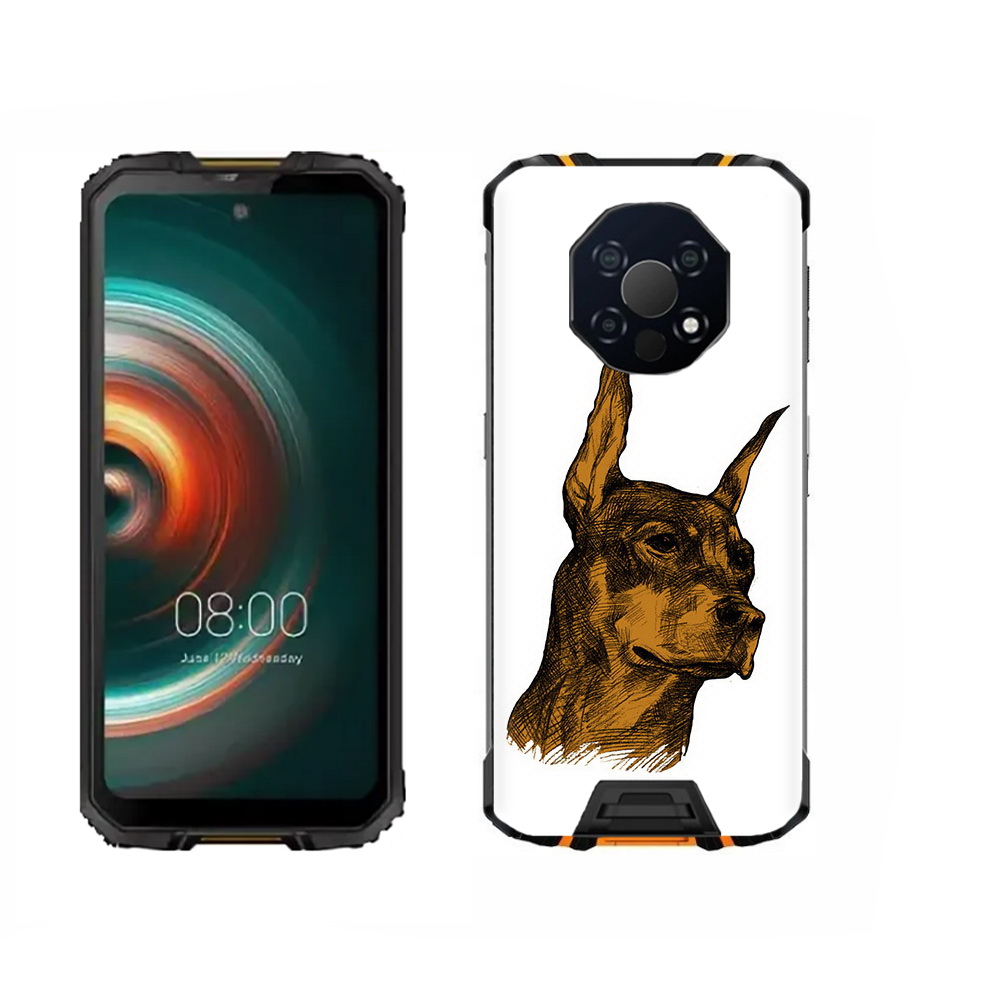 

Чехол MyPads Tocco для Oukitel WP13 скетч доберман, Прозрачный, Tocco