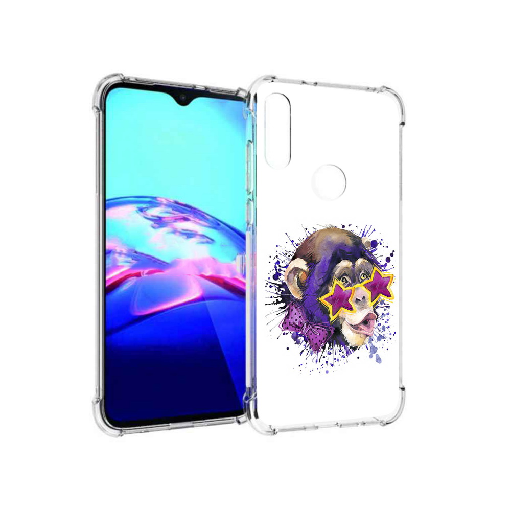 

Чехол MyPads Tocco для Motorola Moto E обезьяна в очках (PT227064.345.524), Прозрачный, Tocco