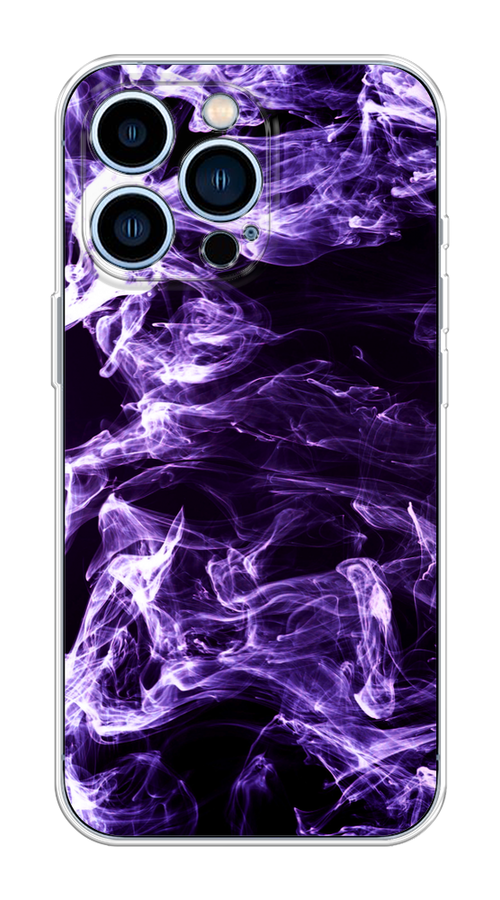 

Чехол на Apple iPhone 13 Pro "Фиолетовый дым", Фиолетовый;белый;черный, 14350-3