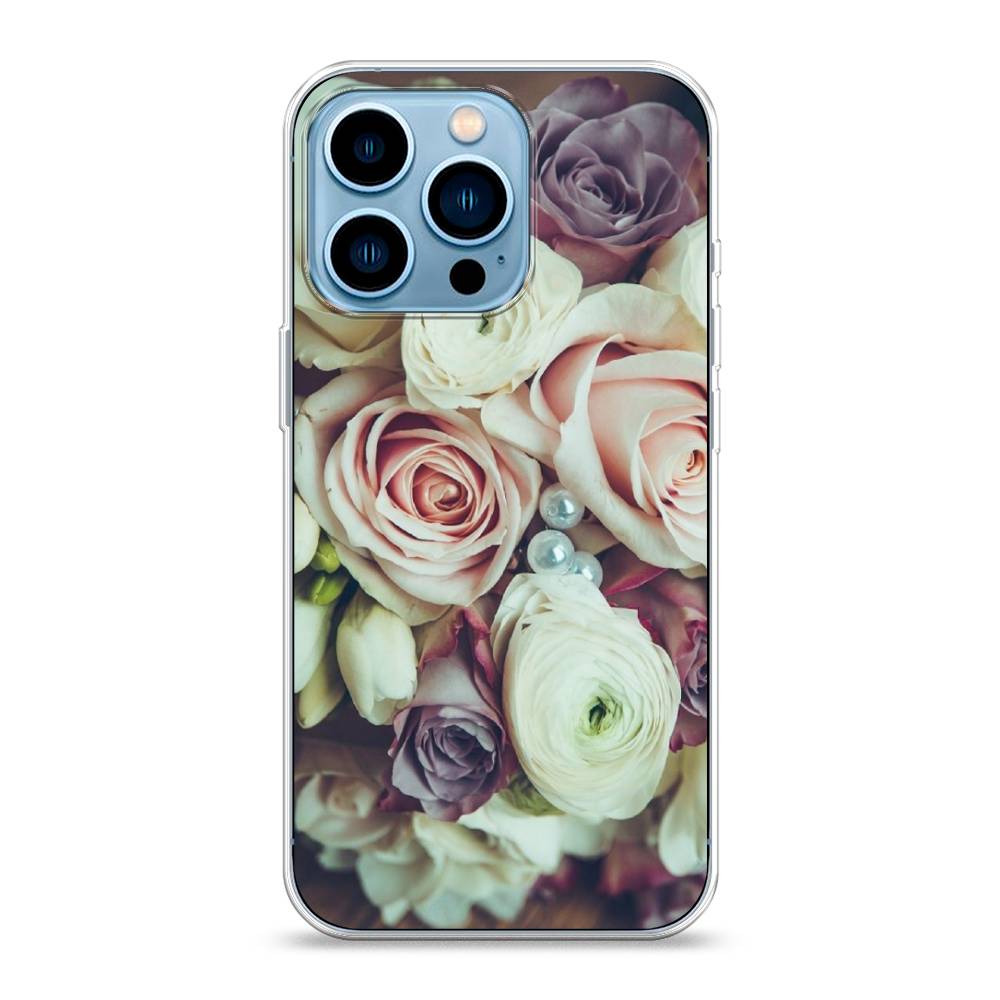 

Чехол для Apple iPhone 13 Pro "Свадебный букет", Белый;фиолетовый, 14350-2