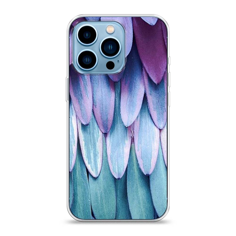 

Чехол для Apple iPhone 13 Pro "Синее перо", Фиолетовый;голубой, 14350-3