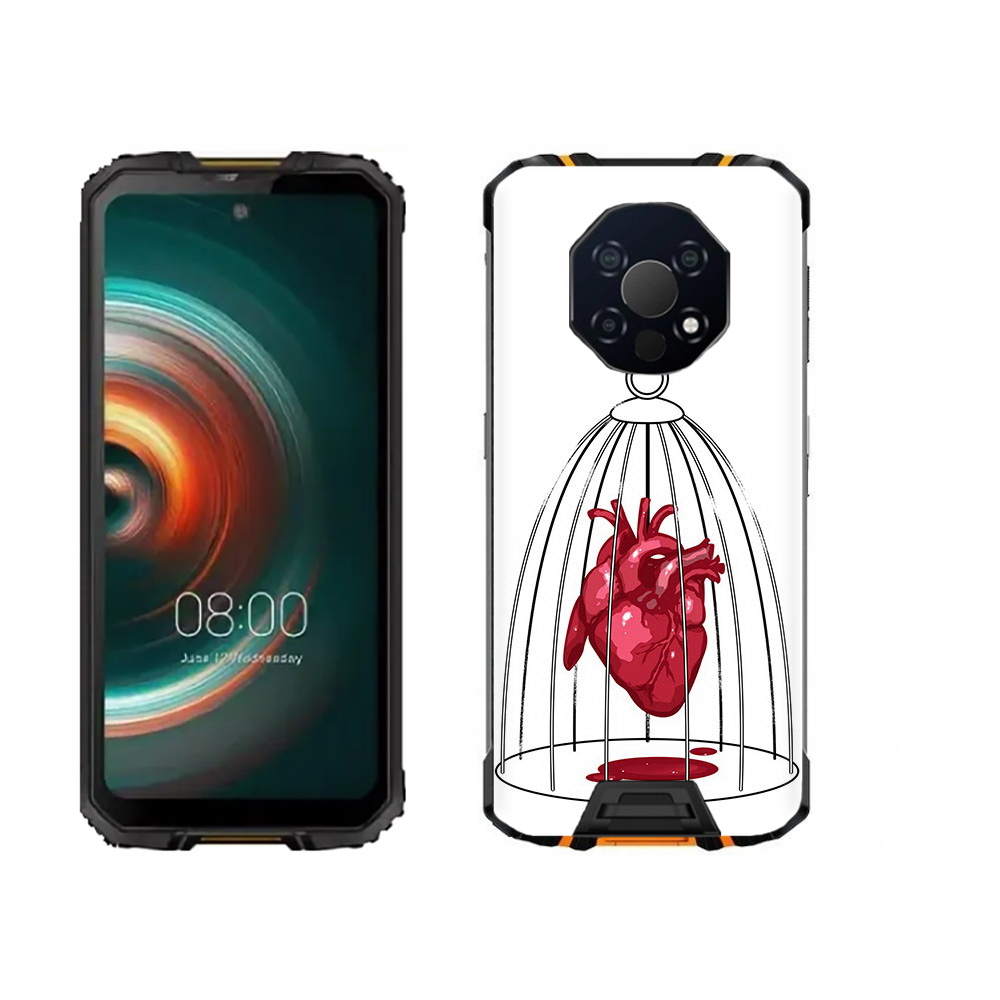 

Чехол MyPads Tocco для Oukitel WP13 сердце в клетке, Прозрачный, Tocco