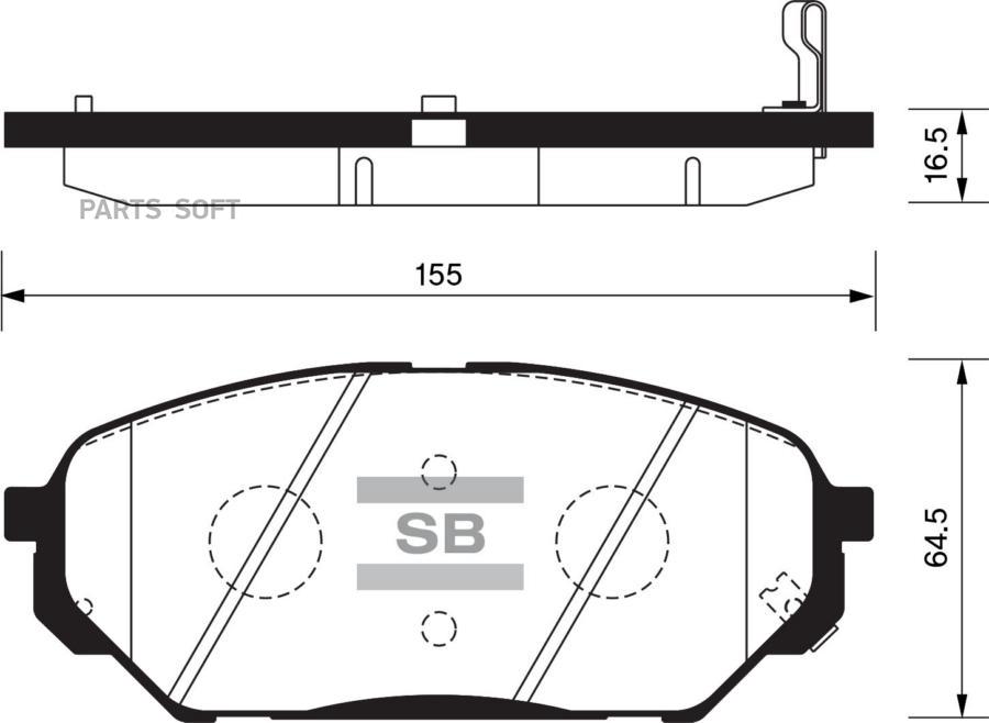 

Тормозные колодки Sangsin brake дисковые SP1203