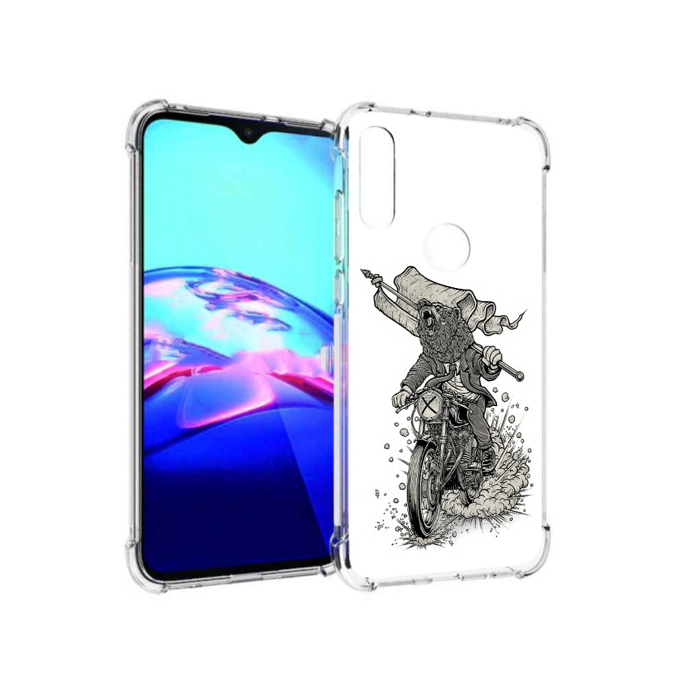 Чехол MyPads Tocco для Motorola Moto E медведь на мотоцикле (PT227064.345.467)
