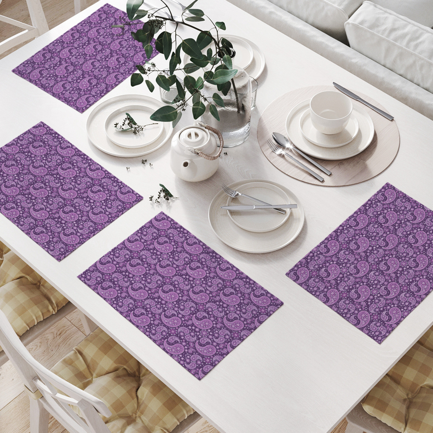 

Комплект салфеток JoyArty "Орнаментальные пейсли" (32х46 см, 4 шт.), Фиолетовый, Орнаментальные пейсли