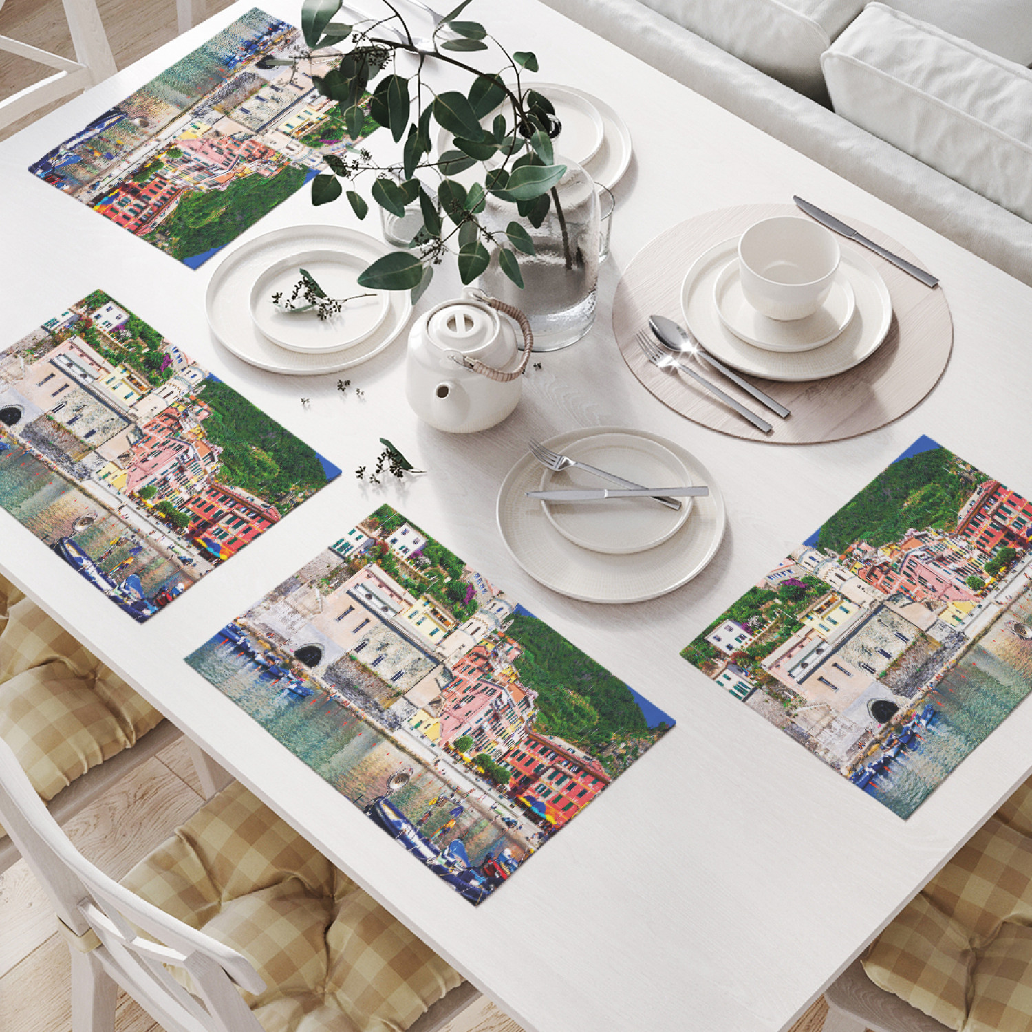 

Комплект салфеток JoyArty "Лигурийское побережье Италии" (32х46 см, 4 шт.), Серый, Лигурийское побережье Италии