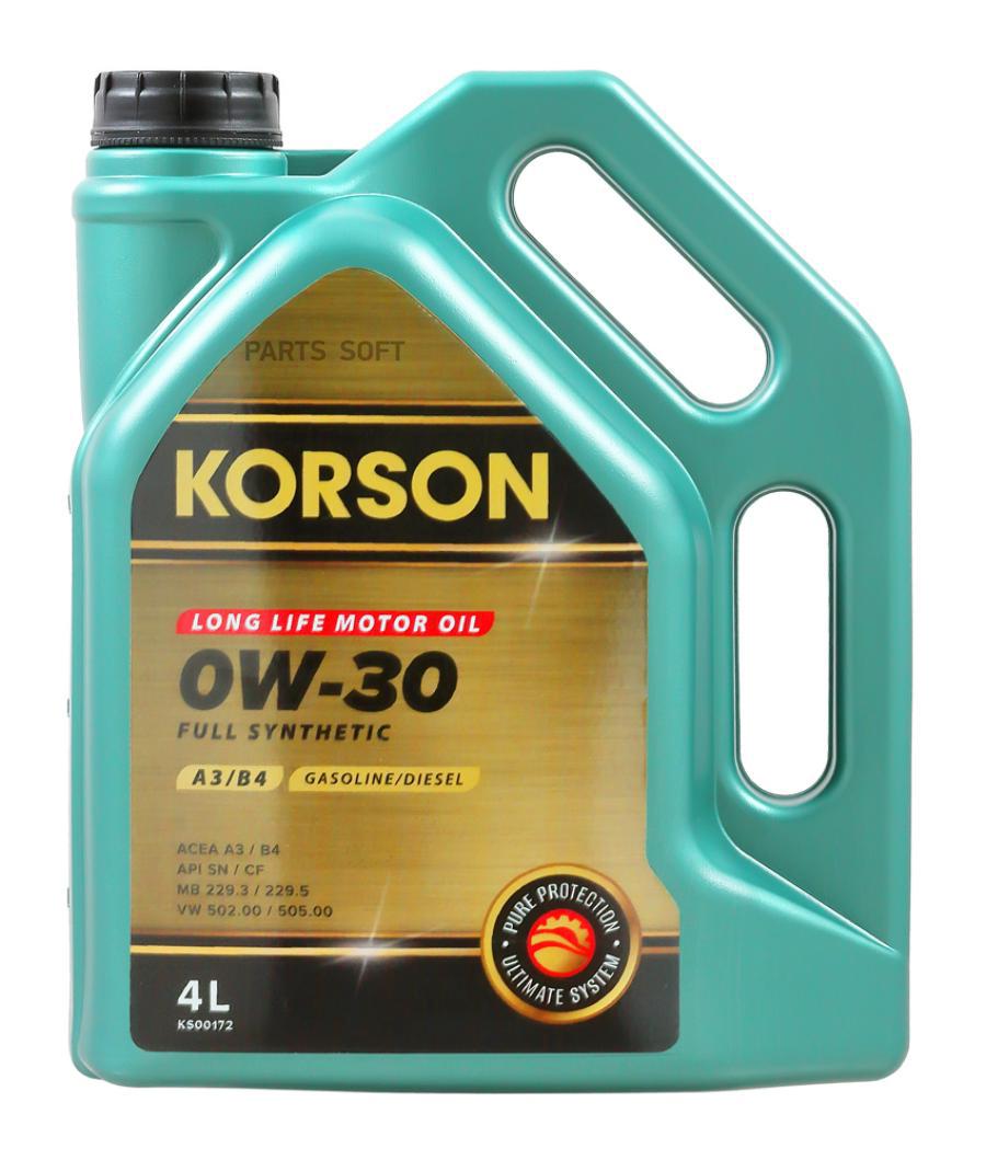 

Full Synthetic 0W-30 A3/B4 4Л Korson ks00172