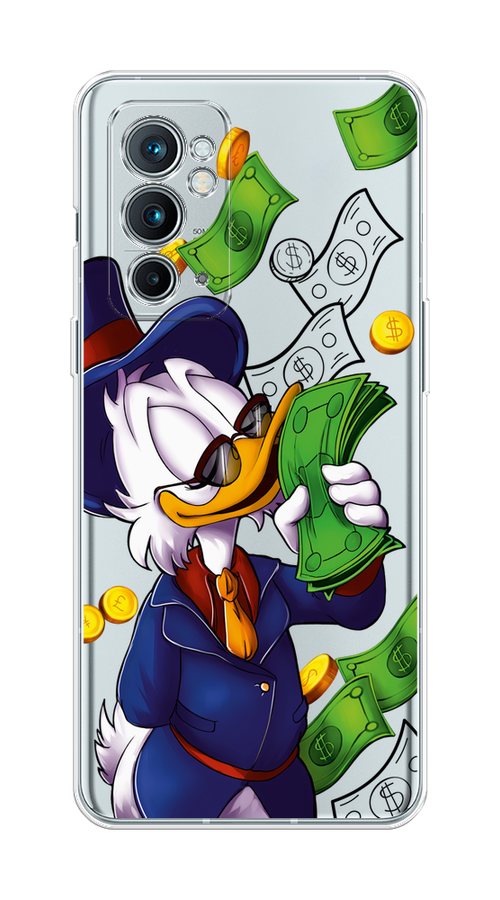 

Чехол на OnePlus 9RT "Scrooge McDuck with Money", Синий;зеленый;белый, 152050-6