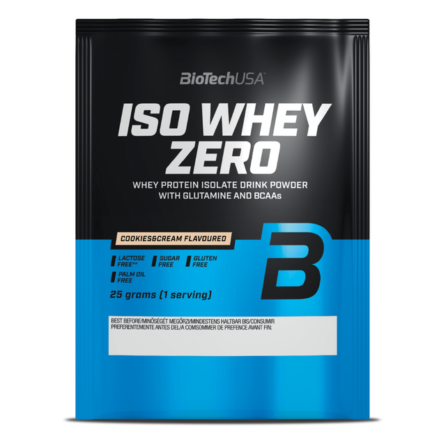 фото Изолят сывороточного протеина biotechusa iso whey zero порошок 25 г. печенье-крем