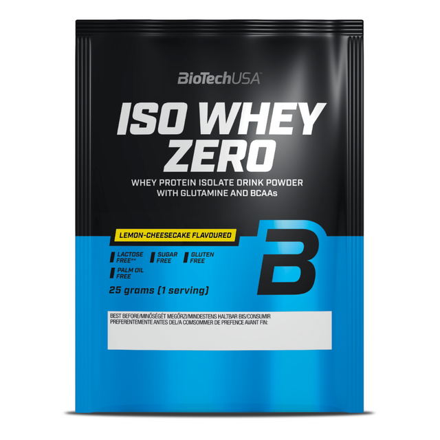 фото Изолят сывороточного протеина biotechusa iso whey zero порошок 25 г. лимонный чизкейк