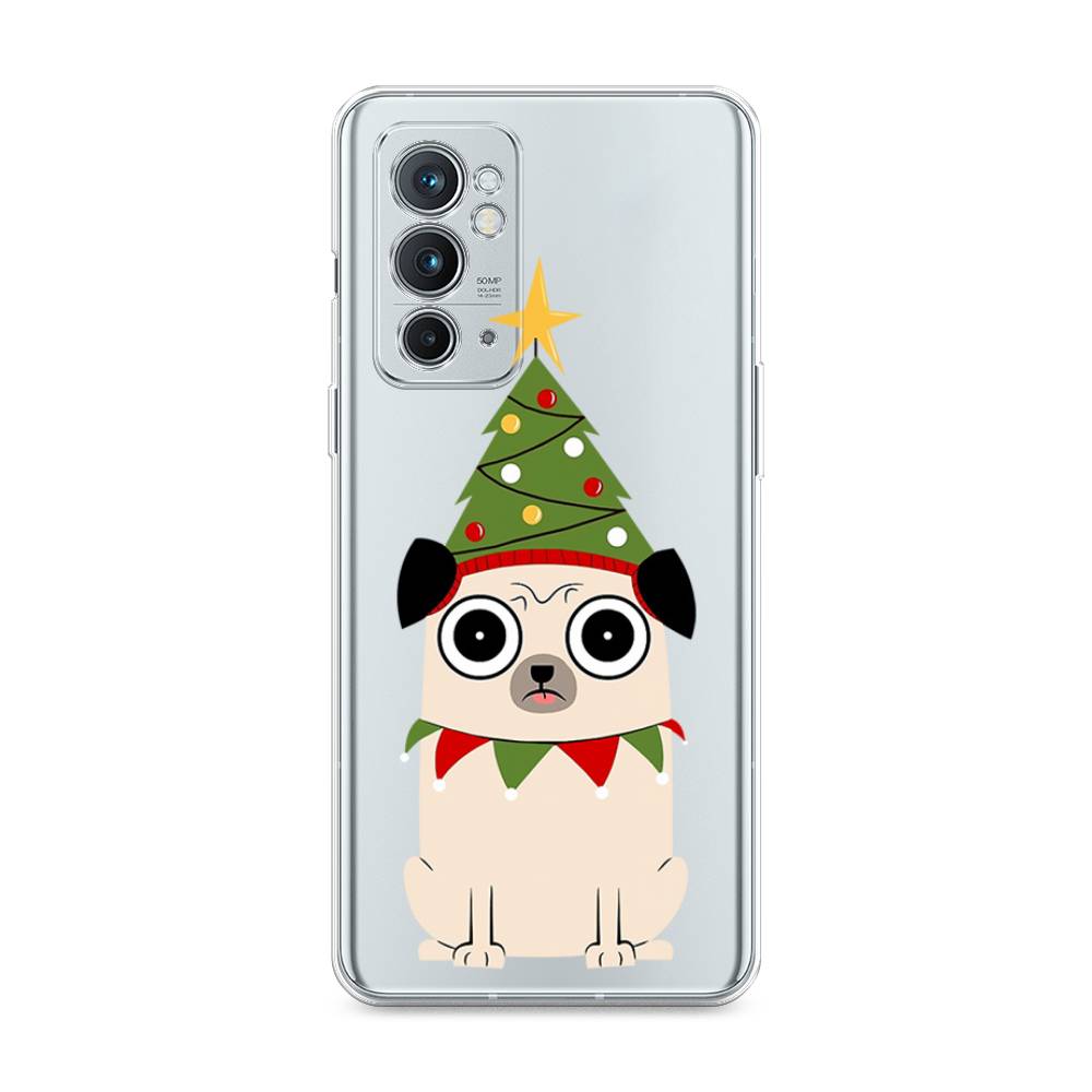 

Чехол на OnePlus 9RT "Собачка с ёлочкой", Бежевый;красный;зеленый, 152050-1