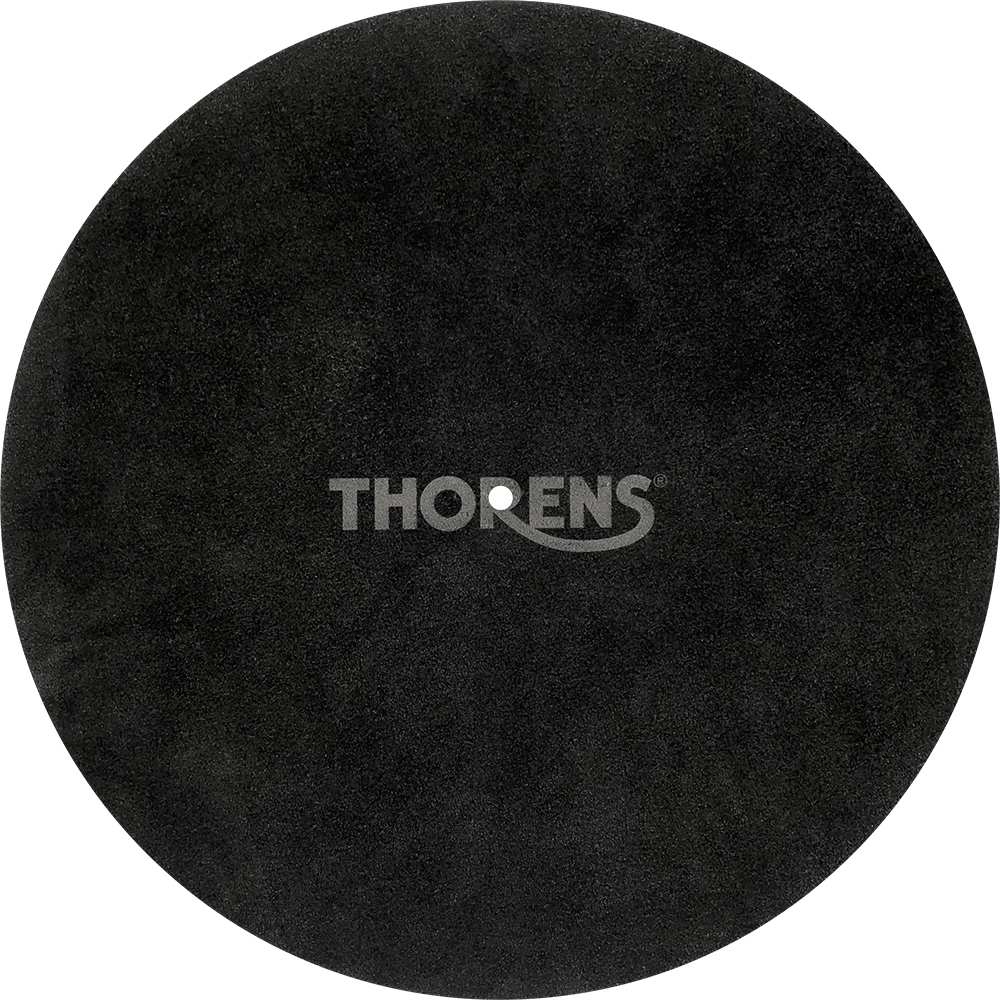 фото Thorens leather turntable mat black