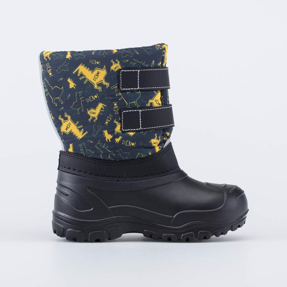 

Сноубутсы детские Котофей 464090-42 черный; желтый, 27-28 RU