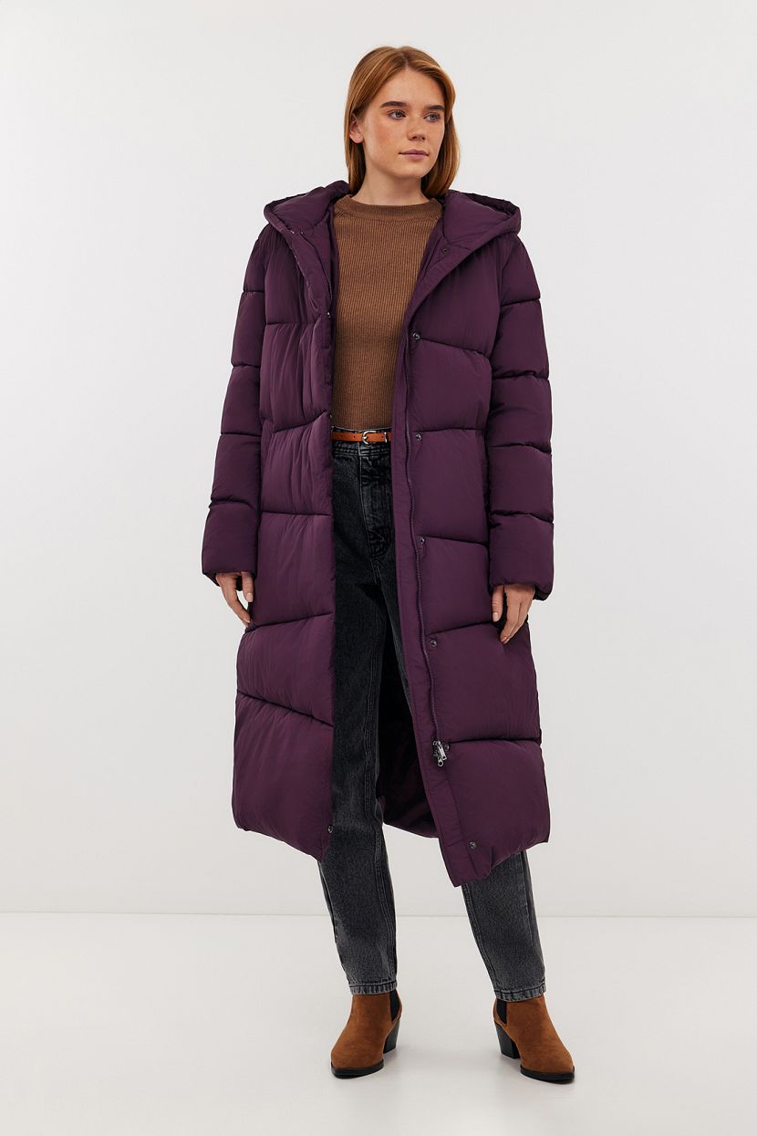 

Пальто женское Baon B0724510 фиолетовое XS, Фиолетовый, B0724510
