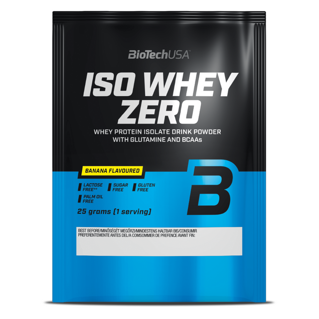 фото Изолят сывороточного протеина biotechusa iso whey zero порошок 25 г. банан