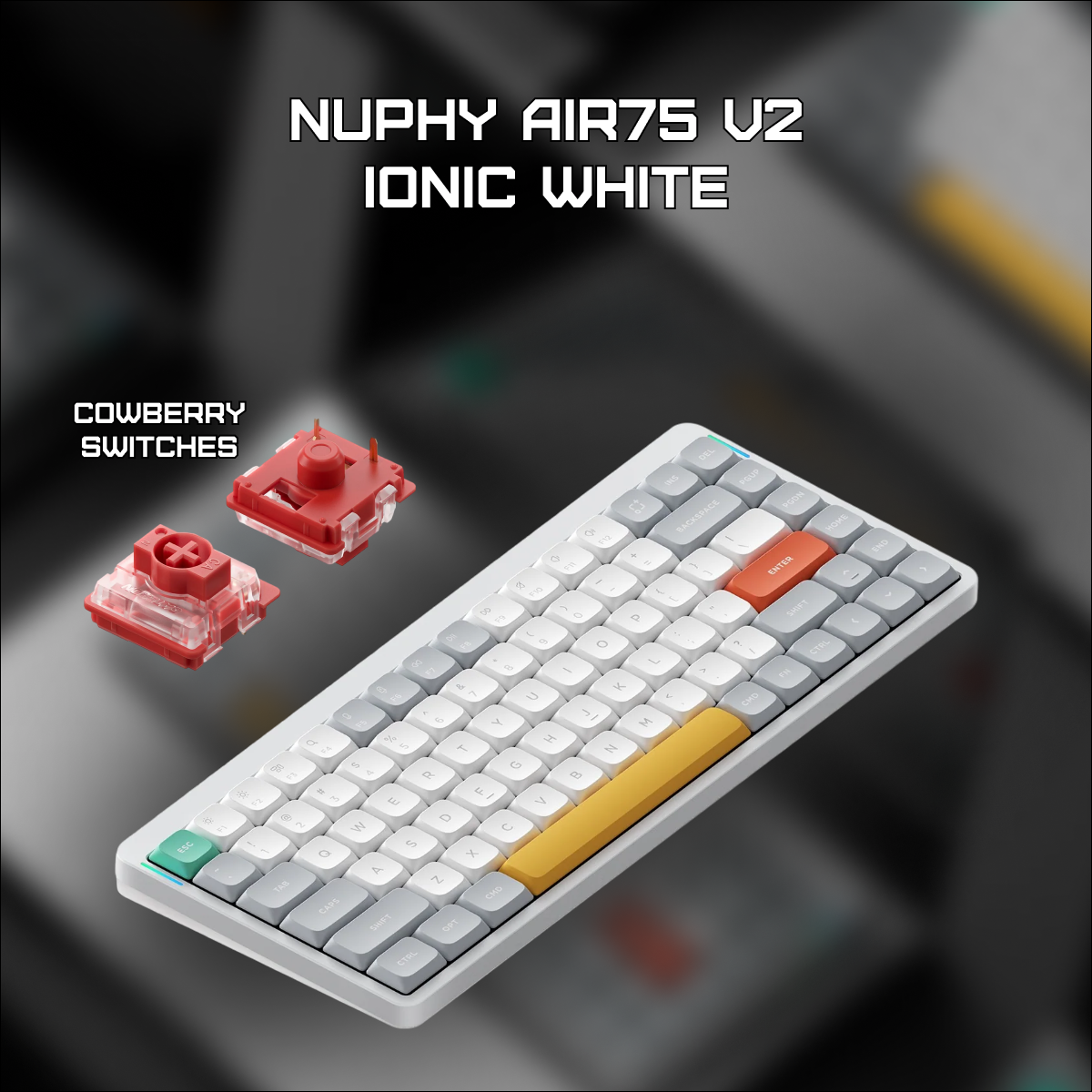 Проводная/беспроводная клавиатура Nuphy AIR75v2 Ionic White Cowberry