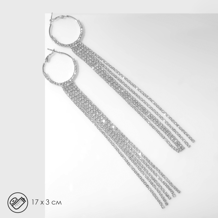 

Серьги из бижутерного сплава Queen fair 9691701, стразы, 9691701