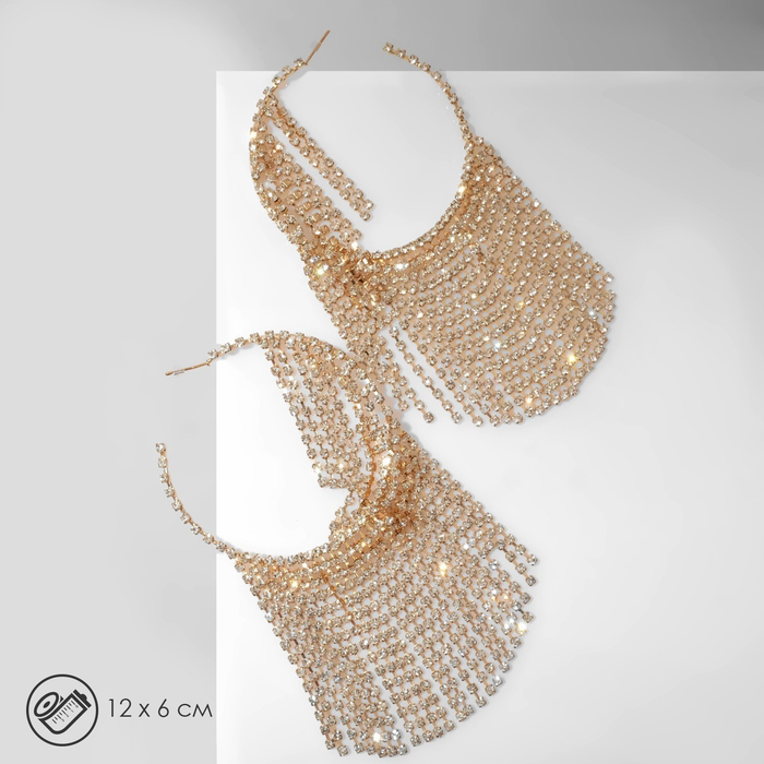 

Серьги из бижутерного сплава Queen fair 9691711, стразы, 9691711