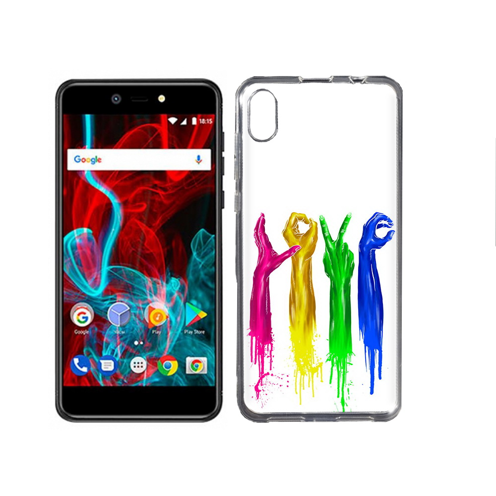 

Чехол MyPads Tocco для BQ-5211 Strike яркие руки love, Прозрачный, Tocco