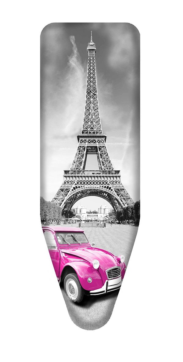 фото Чехол для гладильной доски colombo paris серо-розовый 140 x 55 см