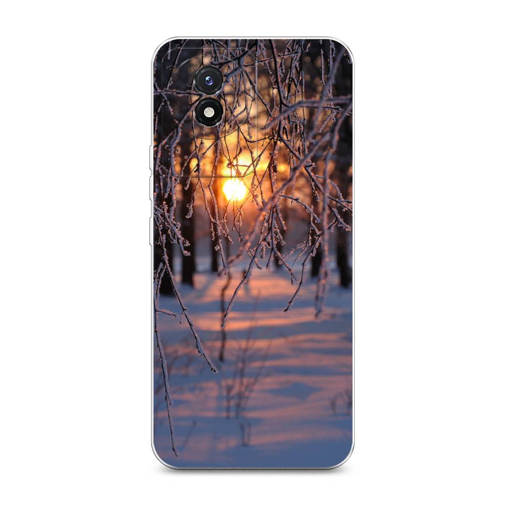 

Чехол на Vivo Y02 "Зима 7", Оранжевый;розовый;черный, 268150-2