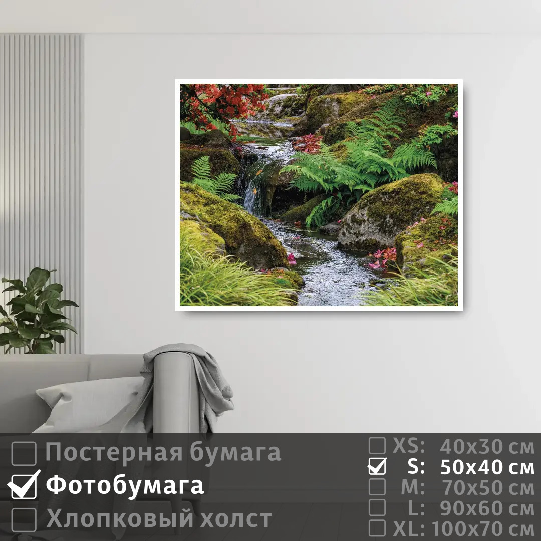 

Постер на фотобумаге ПолиЦентр Ручей в лесу 50х40 см, РучейВЛесу