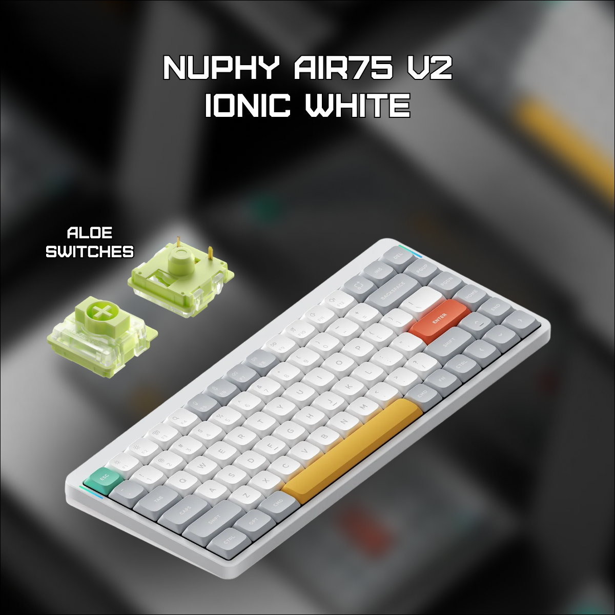 Проводная/беспроводная клавиатура Nuphy AIR75v2 Ionic White Aloe