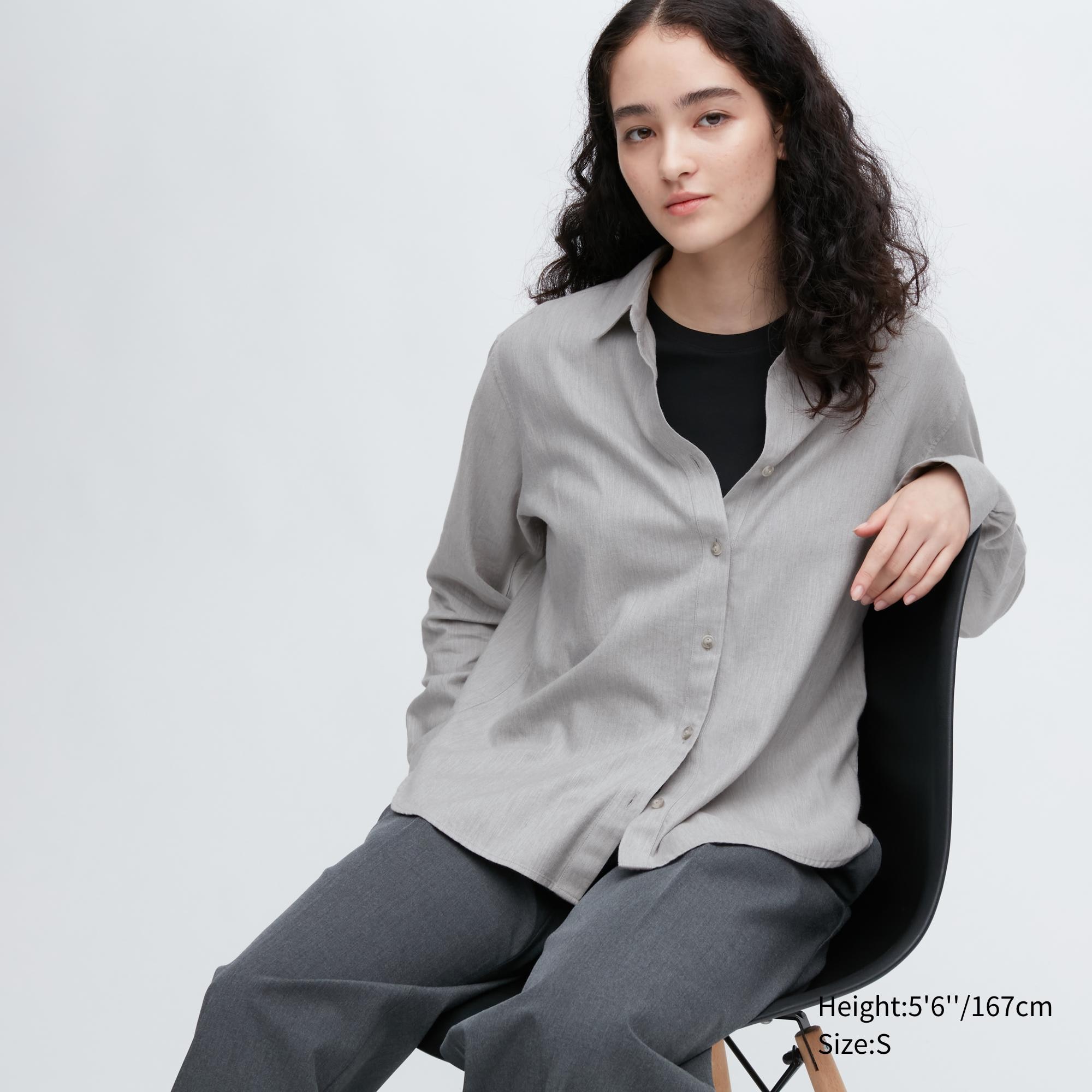 

Рубашка женская UNIQLO 457501COL03 серая M (доставка из-за рубежа), 457501COL03