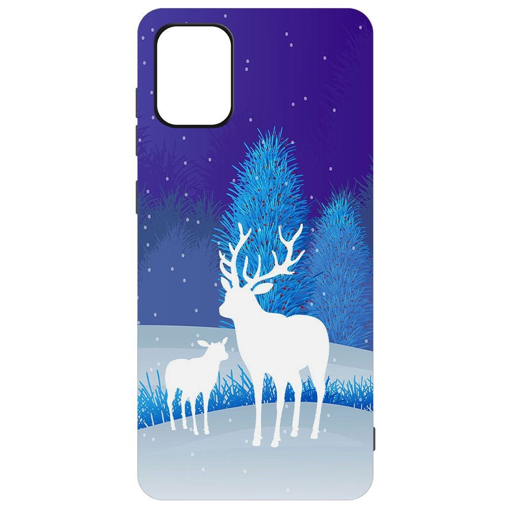 

Чехол-накладка Krutoff Софт Кейс Олень для Samsung Galaxy A72 (A725) черный