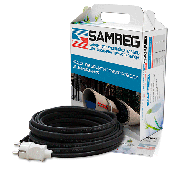 фото Греющий кабель для труб samreg 40-2cr (8 метров)