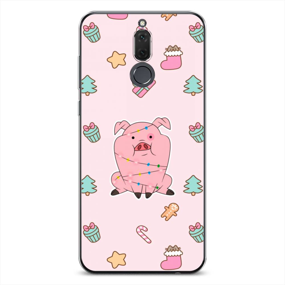 

Чехол на Huawei Nova 2i "Розовая свинка", Розовый;зеленый, 64150-5